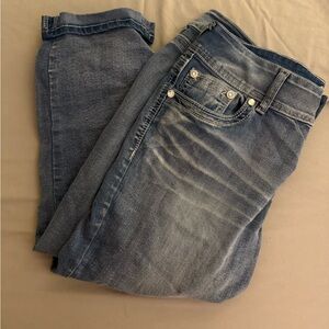 Wallflower Medium Blue Denim capris